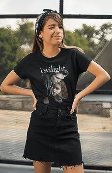 Camiseta feminina Twilight Ed and Bella manga curta Twilight